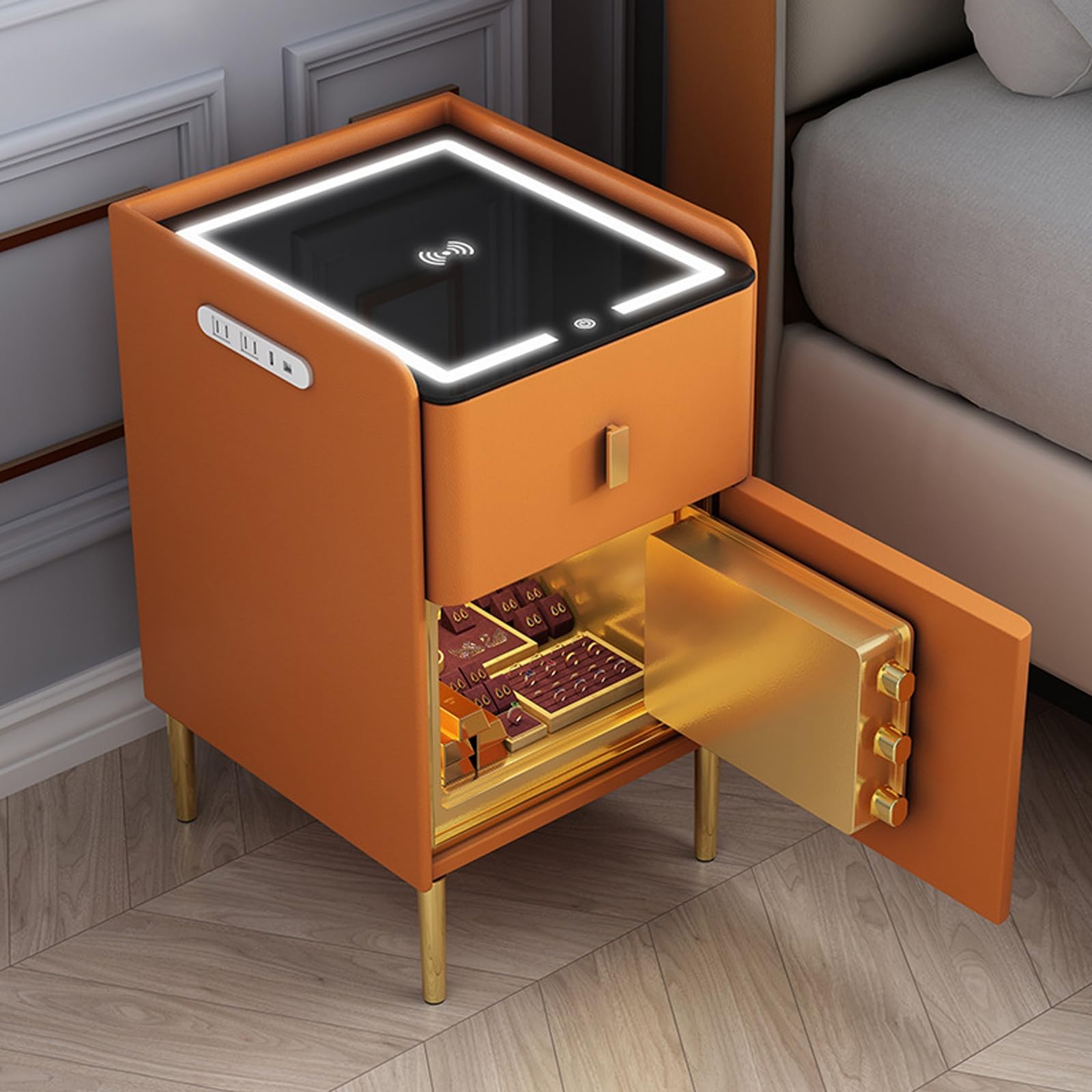 Table de nuit intelligente pour charger vos téléphones en toute sécurité