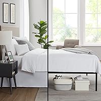 Vista 219 de Nestl - Falda plisada de cama de fácil ajuste, con caída a medida de 14 pulgadas, microfibra suave de doble cepillado, con calidad de hotel