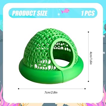 Floating Aquarium Hide Cave for Betta Fish, Safe Floating Tunnel Decor, Betta Hammock and Shrimp Hide for Fish Tank, Nano Aquarium Accessories to Encourage Breeding and Reduce Stress (Grenn)
