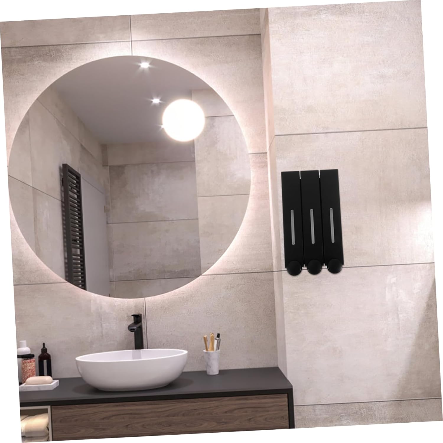 Cabilock Stylish Minimalist Wall Mount Soap Dispenser for Bathroom Body Wash Shampoo Dispenser