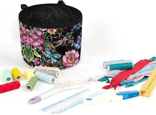 Miniatura 179 de Estera de máquina de coser con flores brillantes y florales bohemias, reduce la vibración, antideslizante, organizador duradero