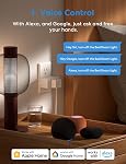 meross Smart Plug, Compatible with Apple HomeKit, Alexa, Google Assistant, SmartThings, Voice Control, Timer & Schedule, 2 Pack