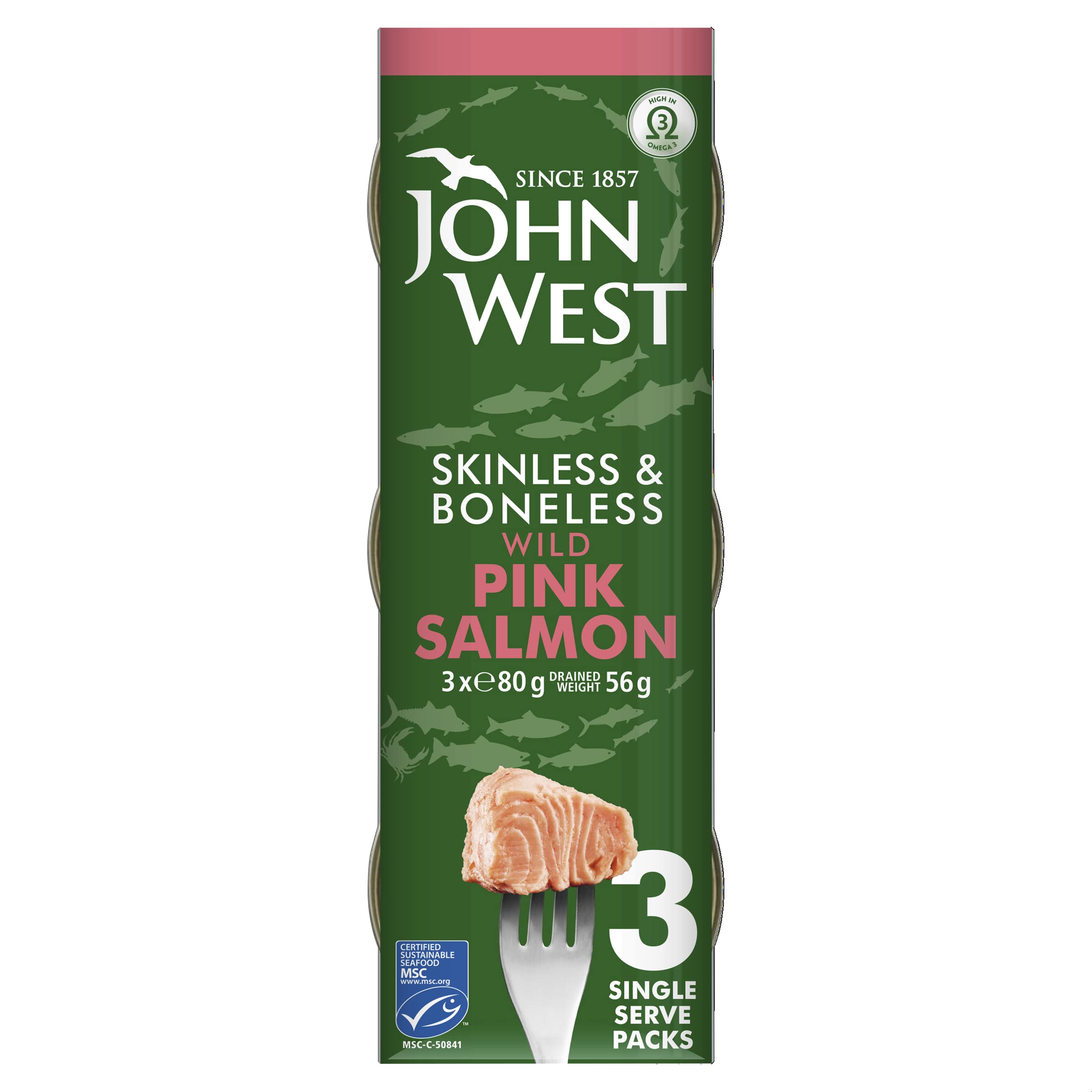 John West Pink Salmon 3 x 80g