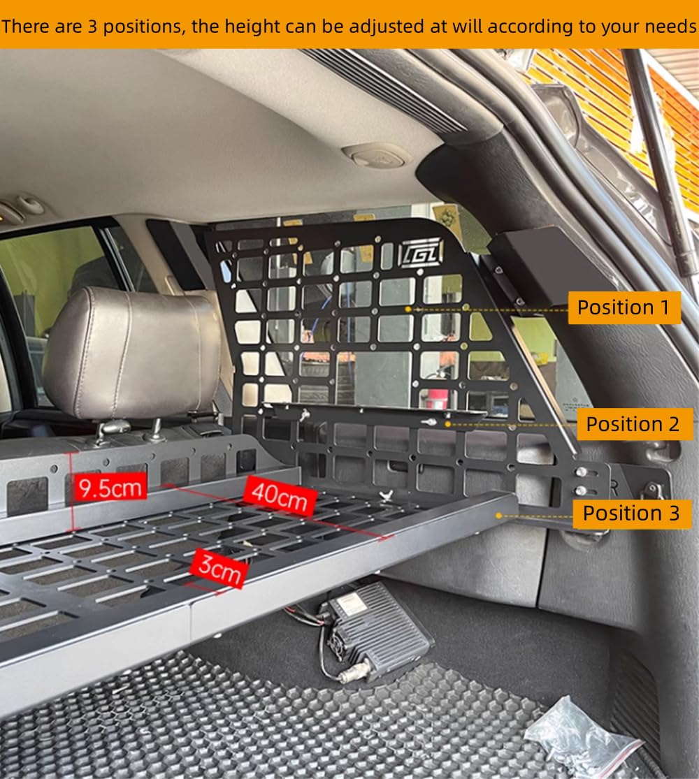 1999-2005 for Jeep Grand Cherokee WJ Molle Panel Modular Storage Panel System Trunk Shelf Interior Rear Trunk Cargo — view 5