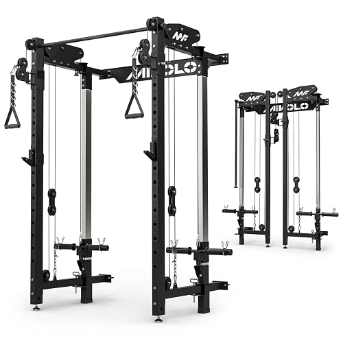 Mikolo Folding Squat Rack Wall Mounted product photo (Strength Machines) — ScooterReviewPro review