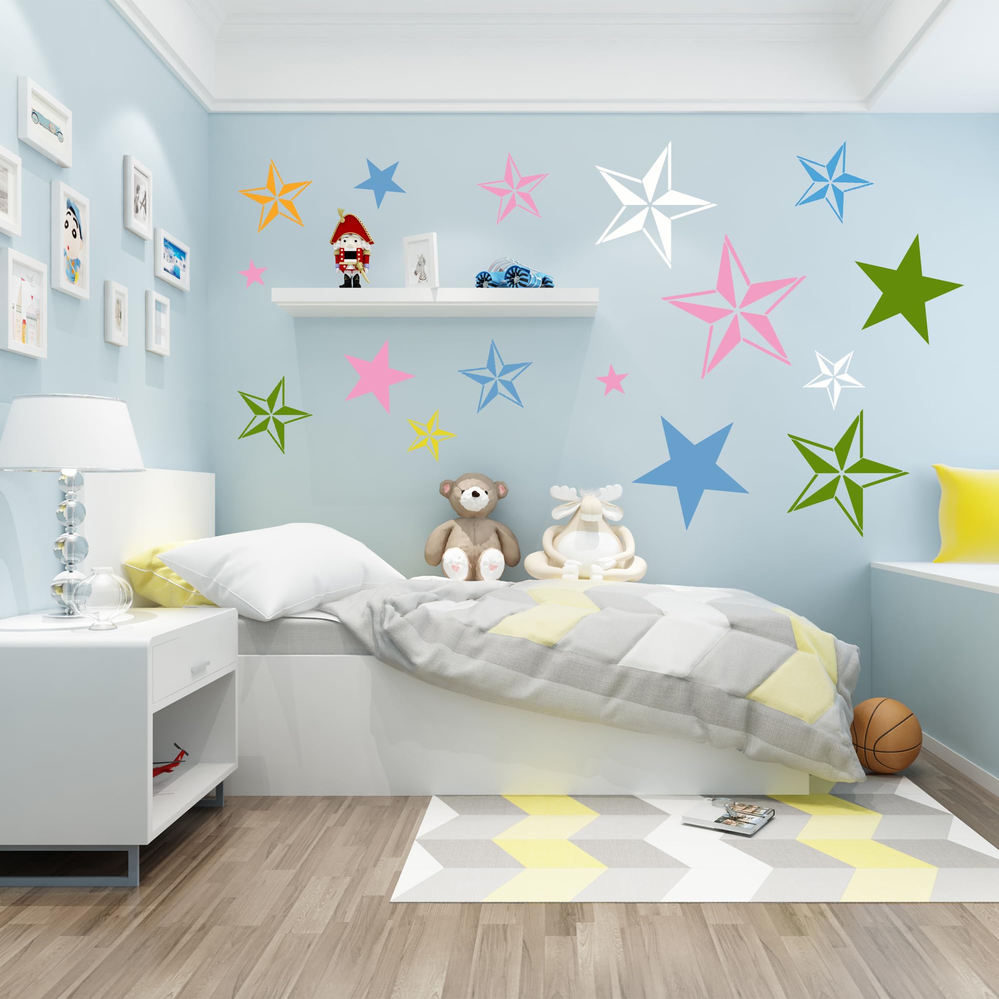 Large Star Stencil,8 Pcs Painting Stencils Reusable