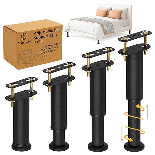 VinBee Bed Support Legs,Adjustable Bed Legs 7.08–13 inch,Adjustable Furniture Legs