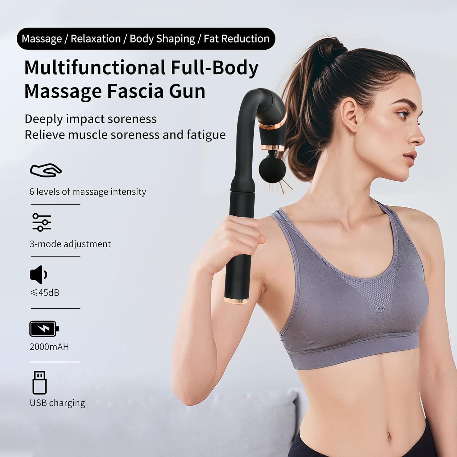 Long Handle Foot Massagar Machine for Pain Relief, Body Massage Machine for Pain Relief, Massage Gun for Body Pain Relief - Ideal for Men and Women Long Handle Foot Massagar Machine for Pain Relief, Body Massage Machine for Pain Relief, Massage Gun for Body Pain Relief - Ideal for Men and Women