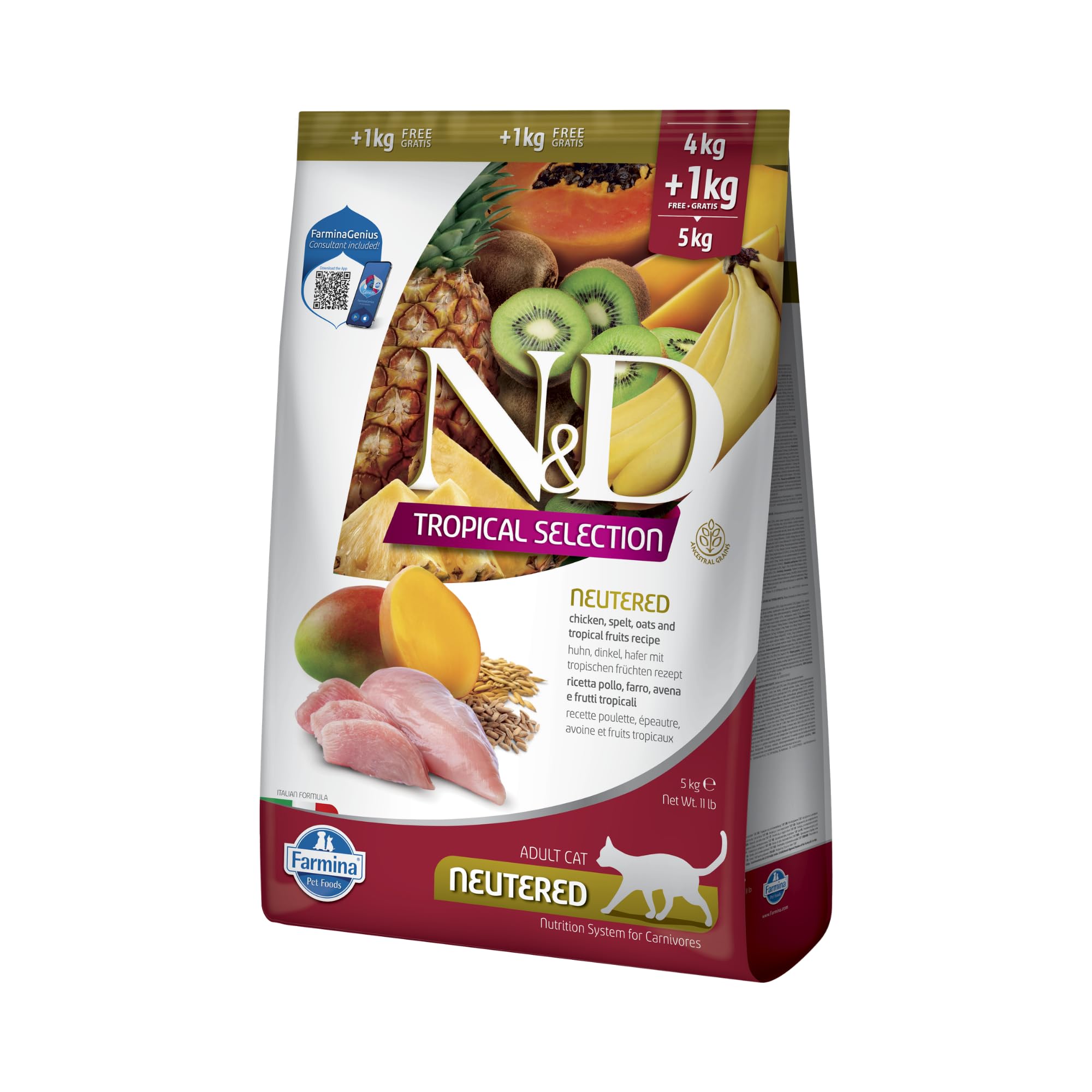 N&D Tropical Selection Stérilisé • Poulet & Fruits Tropicaux 5 kg