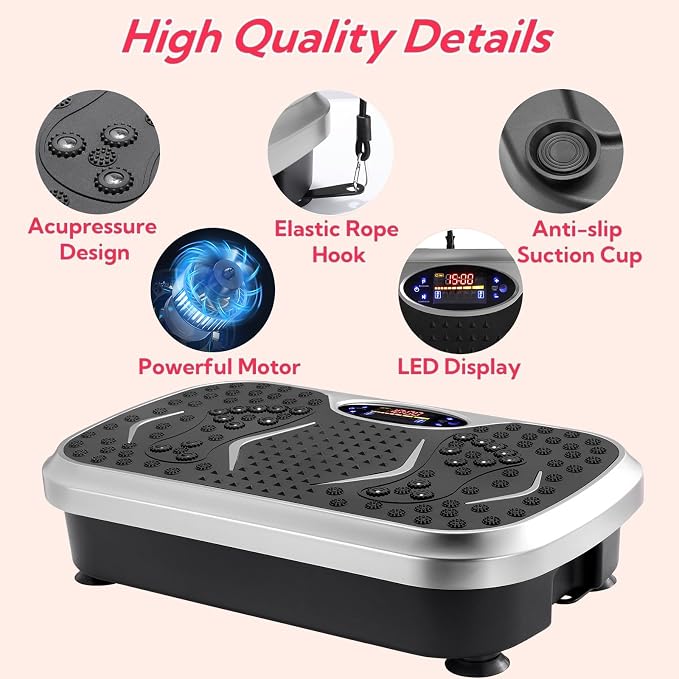 Plataforma Vibratoria TLSUNNY para Ejercicio y Pérdida de Peso miniatura 7