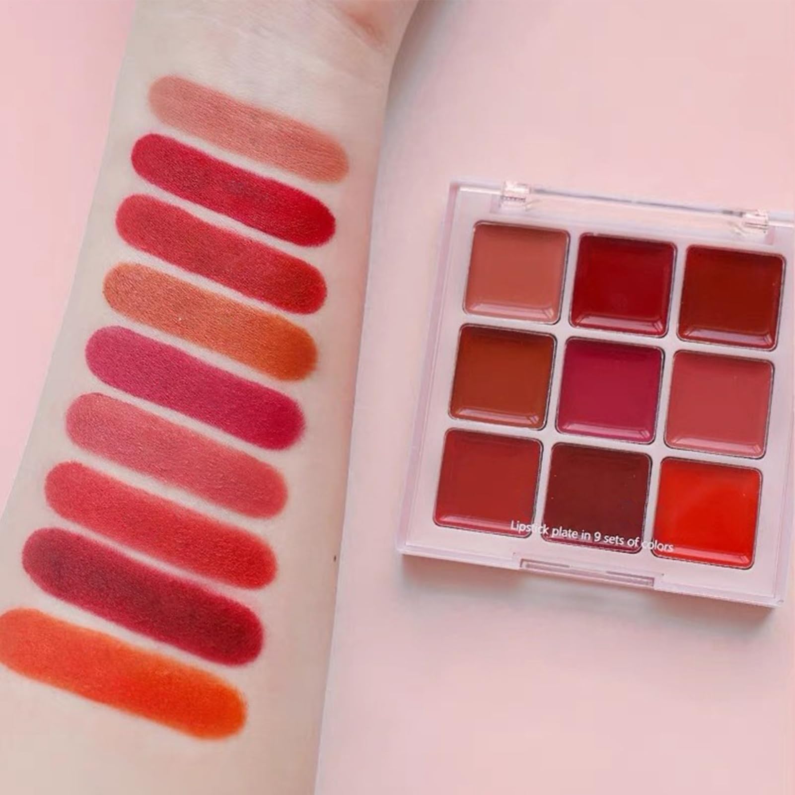 Lippen Palette Für Frauen - 9 Farben Lippen Makeup Set | Wasserdichte Matte Feuchtigkeitsspendende Nicht Klebrige Kosmetik Für Besondere Anlässe Und Täglichen Gebrauch Für Teenager