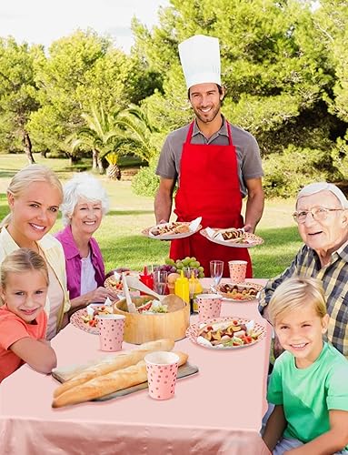 Miniatura 7 de Nkaiso 141 piezas de suministros de fiesta de oro rosa y rosa, los juegos de vajilla de fiesta incluyen platos de papel, servilletas, tazas y