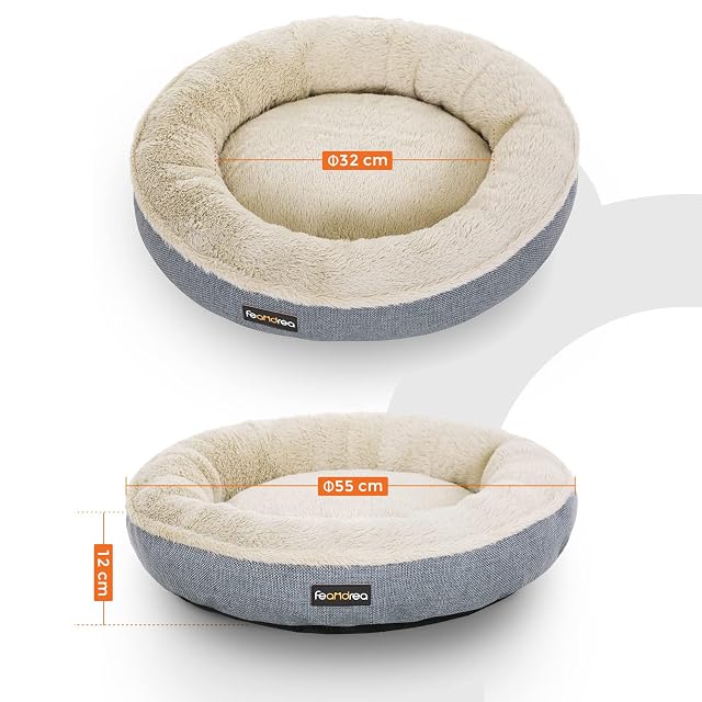 Foto 4 de 8 de Feandrea Sofá para Perro, Cama para Mascota, Redonda, 55 cm, GIRS PGW55G