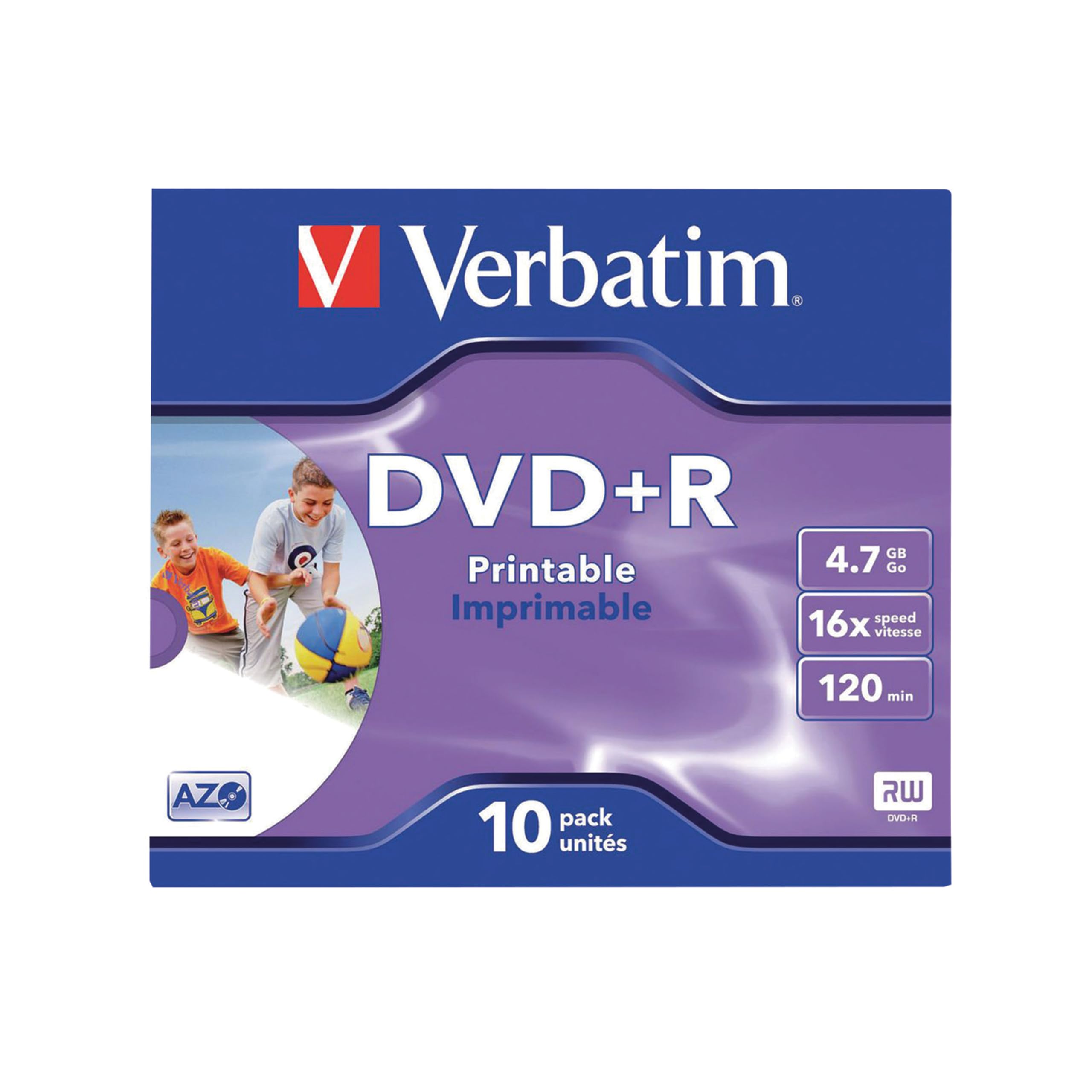 Verbatim 43498 DVD+R 16x Non-Print 10pk