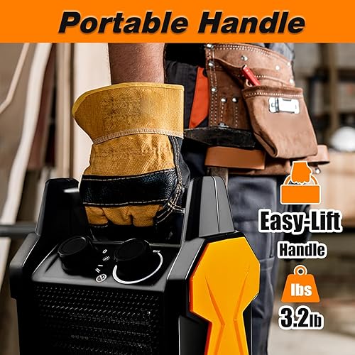 Miniatura 4 de Buyplus Calentador para exteriores, calentador de patio de 1500 W para garaje, calentadores eléctricos portátiles con protección contra