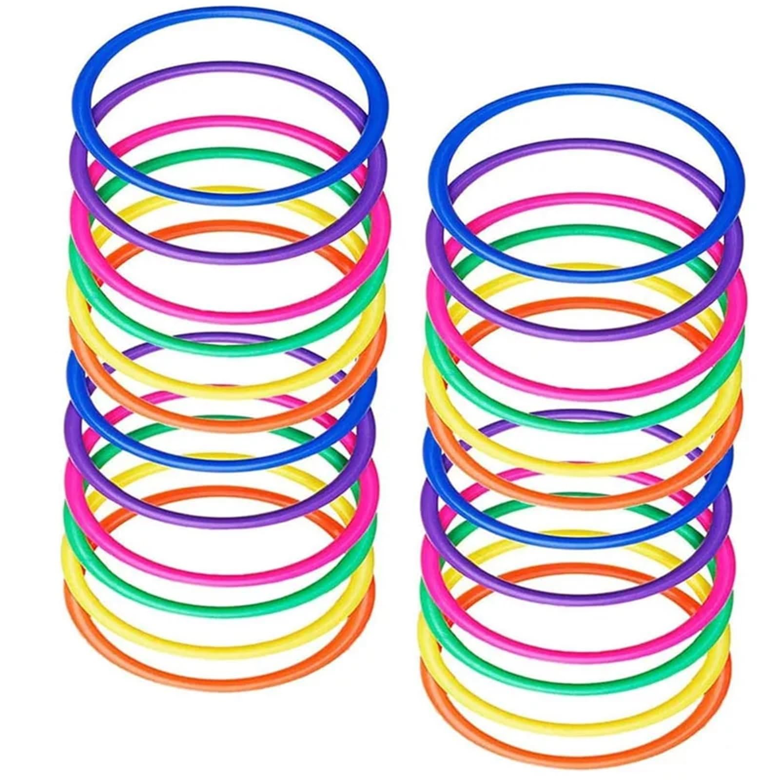 Anillos De Agilidad 10 Anillos de plástico Multicolor for lanzar Aros, Practicar Velocidad, Agilidad y Juegos de Carnaval en el Patio de recreo.(10PCS Size 30CM)