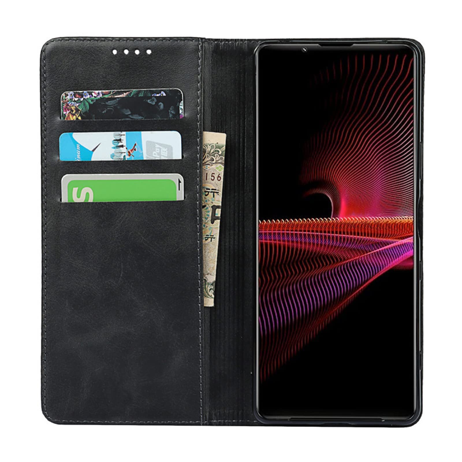 Custodia In Pelle Per Sony Xperia 1 IV 5G, Chiusura Magnetica