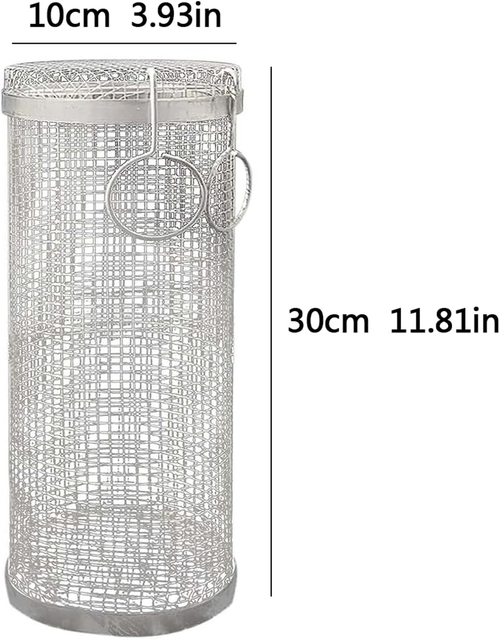 Stainless Steel BBQ Rolling Grill Basket - Durable Mesh Cage Sheets for Outdoor Grilling, Perfect for Barbecue Accessories - Ever-L Size for Easy Cooking