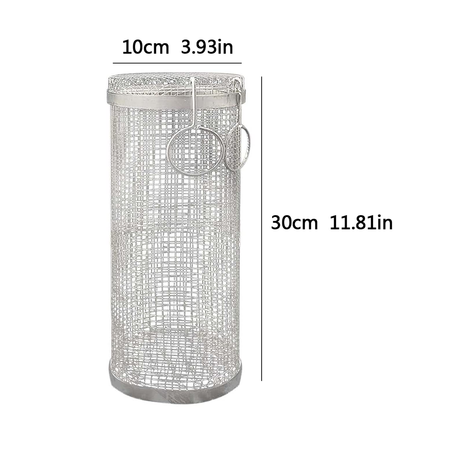 Cestino per Grigliare Verdure in Acciaio Inox - Cestino Rotondo Portatile per Verdure, Pesce e Carne - Ideale per Barbecue all'aperto, Campeggio e Picnic