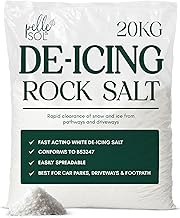 Pelle & Sol 20kg Rock Salt - Fast-Acting Deicing Salt for Melting Snow and Ice on Driveways, Paths & Roads - Rocksalt for Winter Safety - Snow Essentials, Prevents Freezing in Garden, Safe on Surfaces