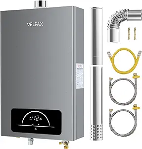 Propane Tankless Water Heater, 4.74GPM 18L Indoor,Constant propane water heater,Instant Hot Propane Gas water heater with Fahrenheit Digital Display,Multi-Protection