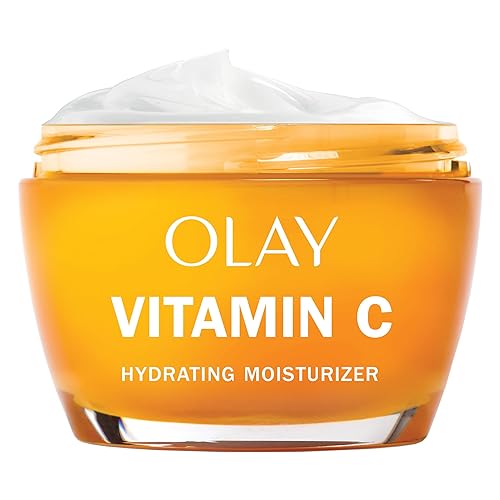 Olay Hidratante facial con vitamina C, crema iluminadora para mujeres, hidratación instantánea, unifica el tono, reducción de manchas oscuras y