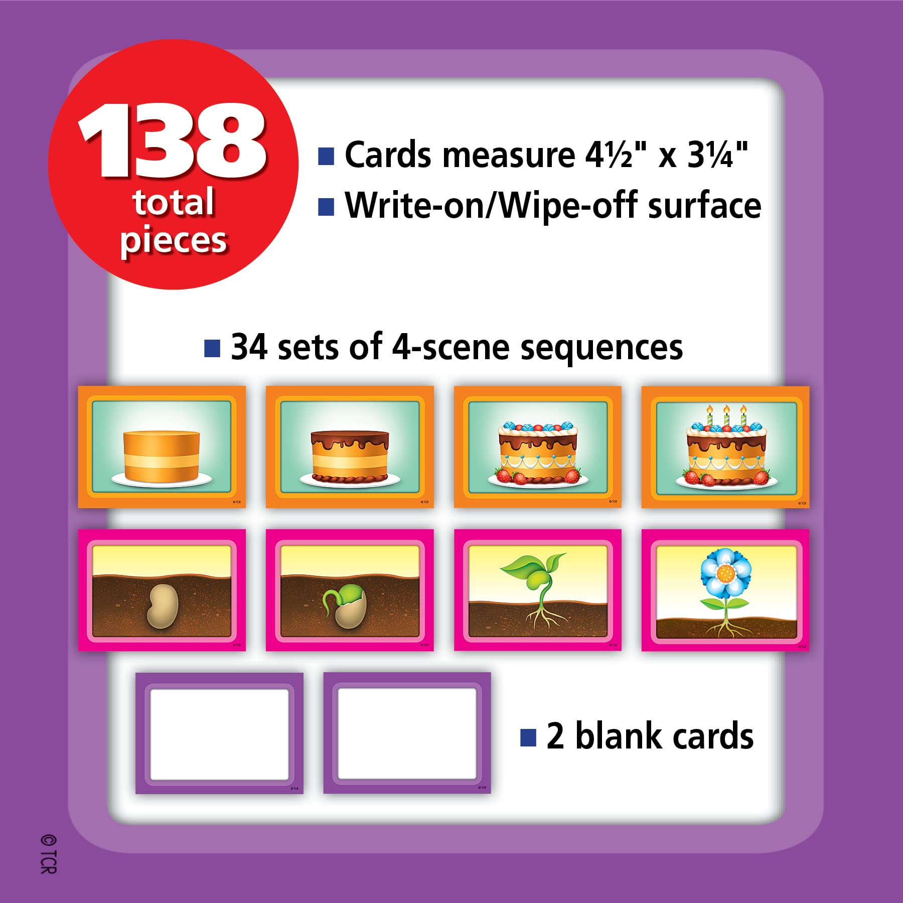 Amazon.com : Teacher Created Resources 4-Scene Sequencing Pocket Chart Cards  (TCR20848) : Office Products