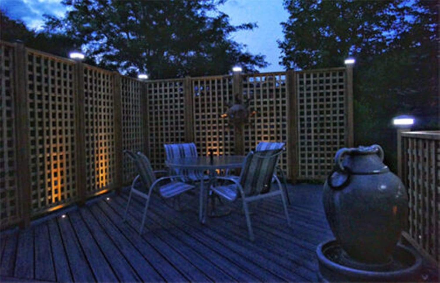 Wееklу Tор Sаlе Exquisite Selebrity 12 Pack 4x4 Solar Powered Plastic Copper LED Square Garden Deck Patio Fence Pathway Post Light