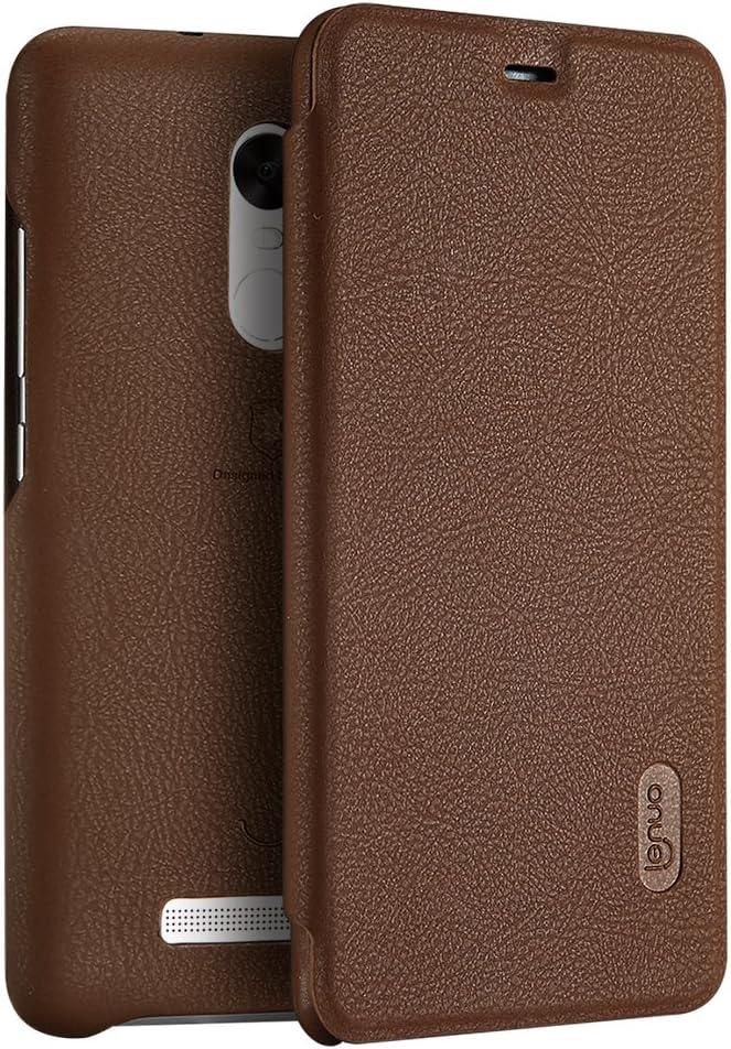 Xiaomi Redmi Note 3 Pro Special Edition Case, Lenuo Protective Shell Premium PU Leather Wallet Case Flip Cover with Card Holder for Xiaomi Redmi Note 3 Pro Prime SE 152 mm - Brown