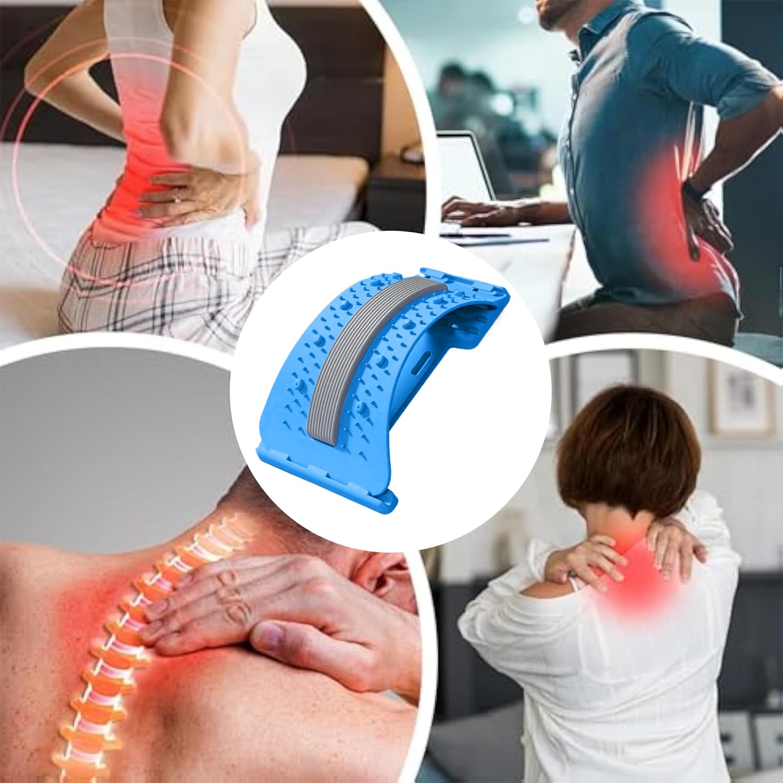 Manolyee Étireur Lombaire 4 Niveaux, Dispositif d'Étirement pour Soulagement Musculaire Yoga Pilates