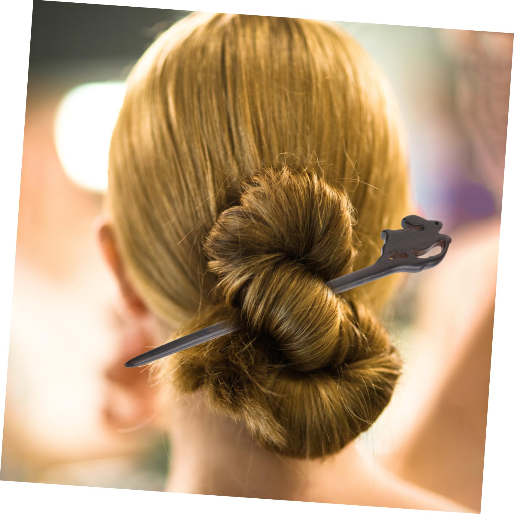 MAGICLULU 5piezas Palillo De Pelo Retro De Madera Diseño De Conejo Accesorio Para Recogidos Para Bodas Especiales Para Mujeres y Celebraciones