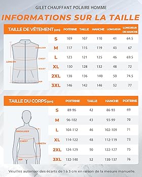 Blouson Homme Gilet Chauffant Homme GOTOBI Zones Chauffantes
