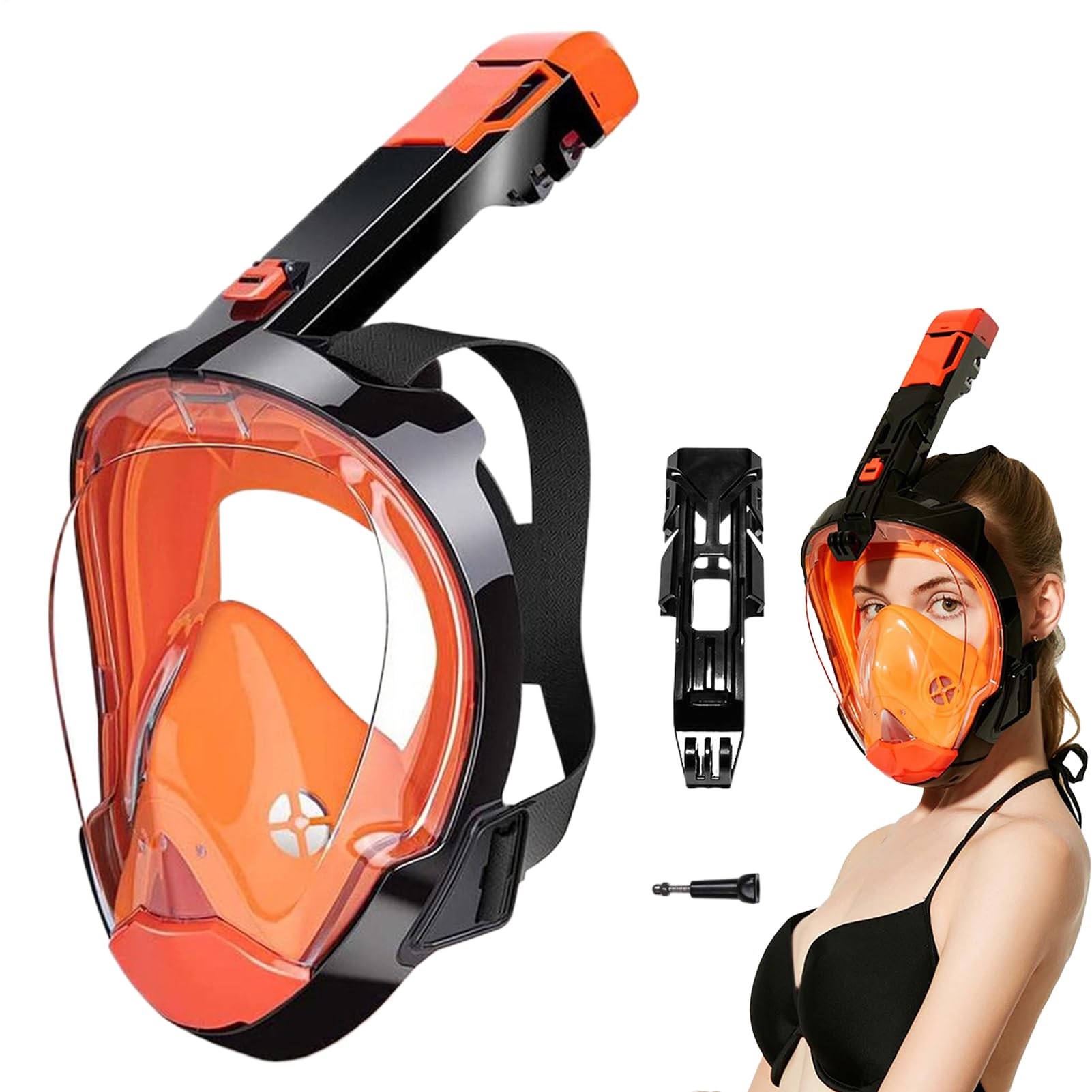 Máscara de Buceo Integral | Máscara de Snorkel con Vista Panorámica,Equipo de Respiración Automático de Drenaje para Buzos y Viajeros