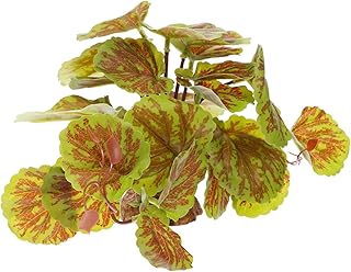 NUSITOU Caixa De Escalada Para Animais De Estimação Paisagismo Plantas Falsas Tanque De Lagartixa Tanque De Peixes De Plástico Répteis Terrário Folhas Réptil Plantas Artificiais Decoração