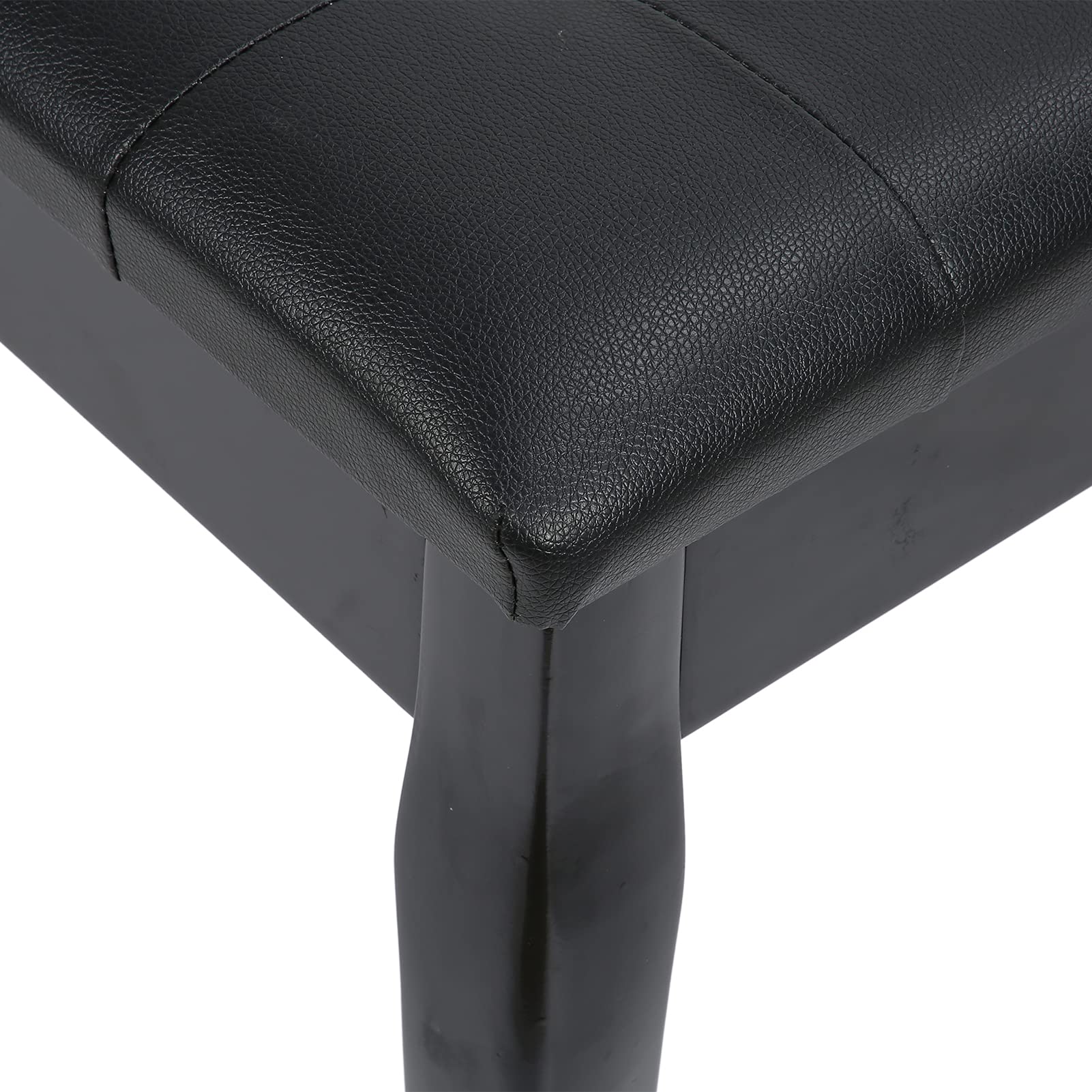 Qcwwy Stuhl Footstools Schachtel Stall Holzbein Große Aufbewahrungsbox Kissenbank mit Weichem PU -Leder für Komfortaufnahmebereich Konzert Piano Bank mit Aufbewahrungsklavierbank
