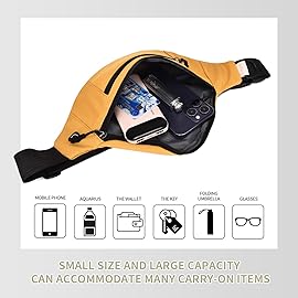 DAITET Large Crossbody Fanny Pack for Men&Women,Waist Bag & Hip Bum Bag for Outdoors Workout Traveling Casual Running Hiking Cycling,Easy Carry Any Phone(Loop Black)