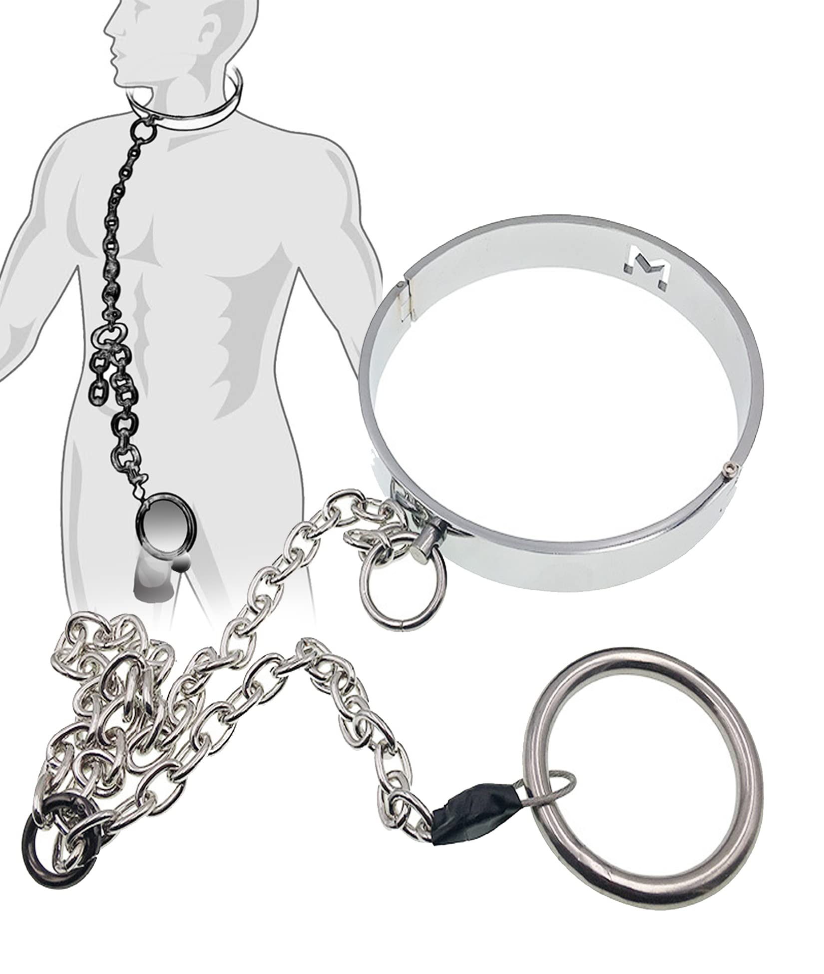 BAOMAZ4 Metall Halsband Halsfessel O-Ring mit Penisring Cockring Hodenringe  Sex Halsbnder mit M-Zeichen Restraint mit Penis Ring Verstellbar Kette SM  Erotik Sex Spielzeug Fr Mnner(Size :50mm) : Amazon.de: Drogerie &  Krperpflege