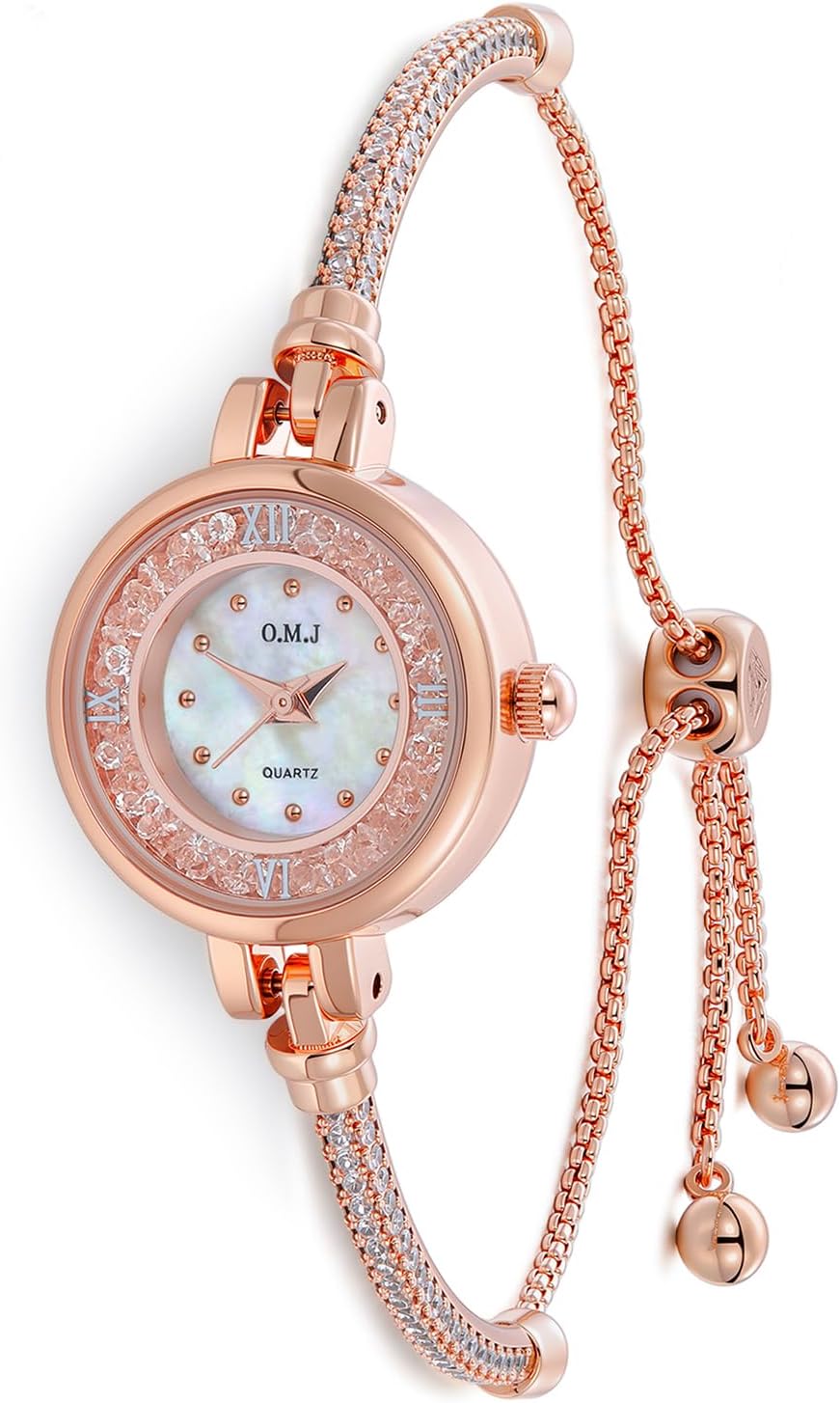 O.M.J Women Quartz Watch Bracelet Watches with Crystals...