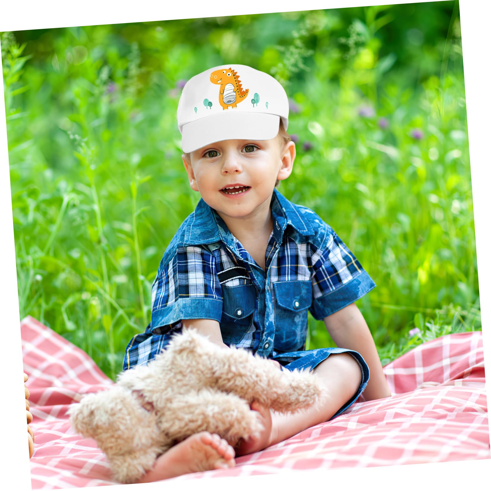 Toyvian 10 Pezzi di Cappellini da Baseball - Cappello Fai da Te per Bambini, Cappello Divertente per Graffiti da Asilo, Berretto Decorativo con Visiera, Forniture per Artigianato Fai da Te, Cinturino