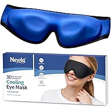 Upgraded Cooling Gel Eye Mask for Puffy Eyes: Larger Full-Eye Cover Design for Ice-Cold Therapy Relief, Reusable Cold Compress for Swelling, Eye Strain, Fatigue &amp; Migraine Support (Black)