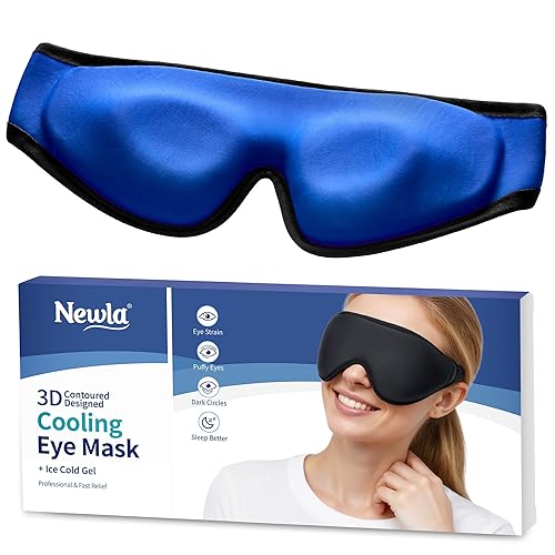 Upgraded Cooling Gel Eye Mask for Puffy Eyes: Larger Full-Eye
