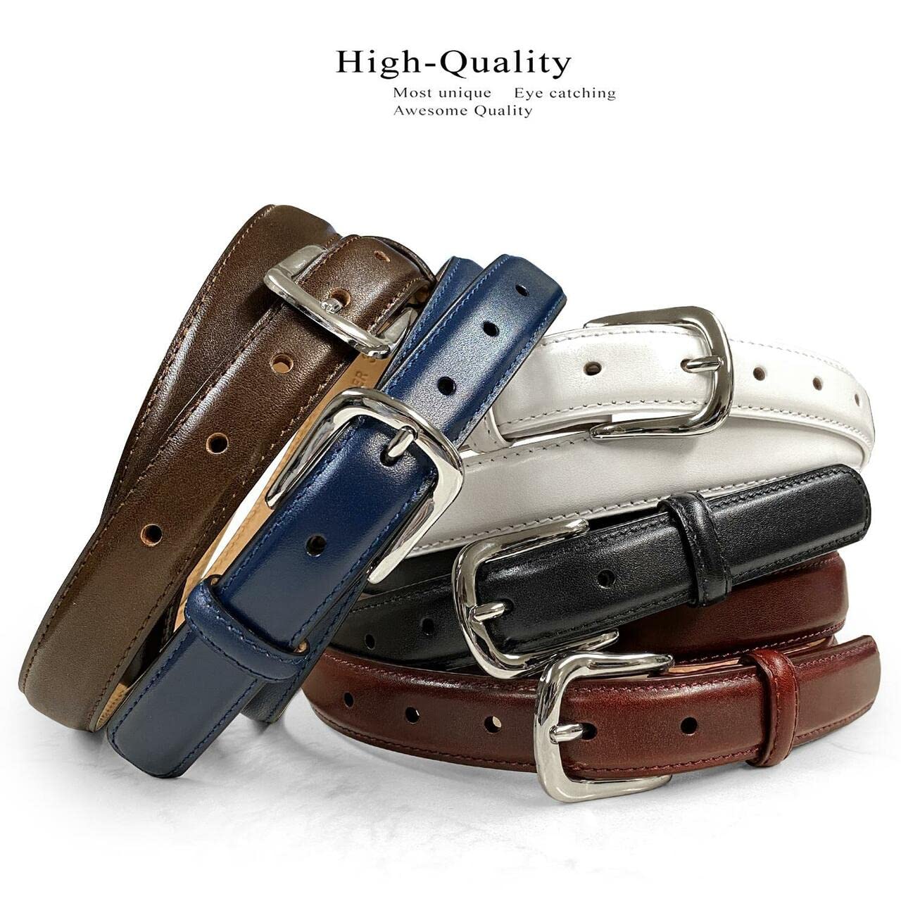 8311 A274np Silver Buckle Genuine Full-grain Cowhide Leather Dress Belt Nevada Genuine Full-Grain Cowhide Leather Designer Dress  main image 3