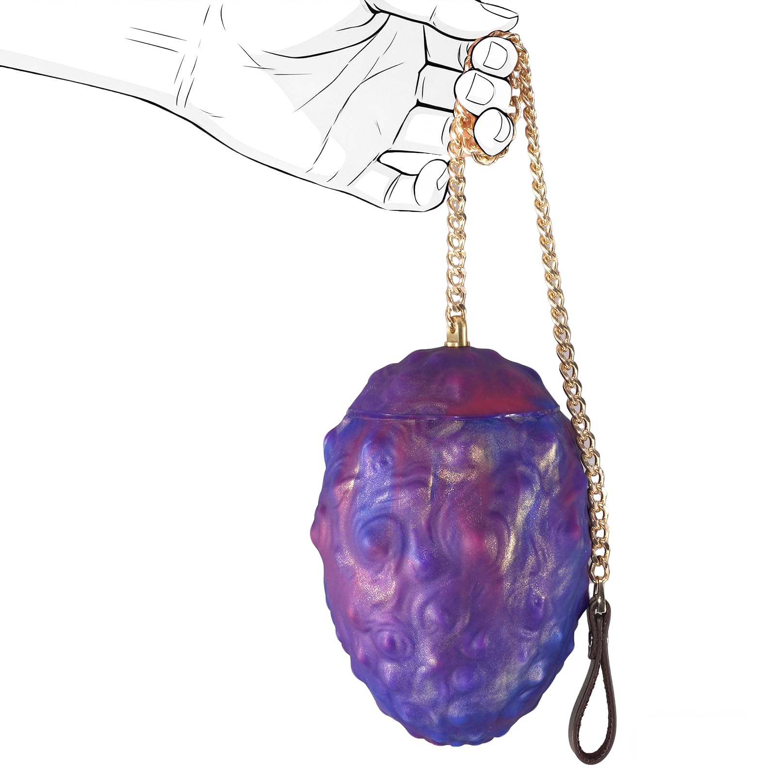 plug anale a forma di uovo adatto a uomini, donne e coppie (M) | silicone liquido, con catena metallica, 4 taglie, massaggiatore prostatico, stimolazione vaginale