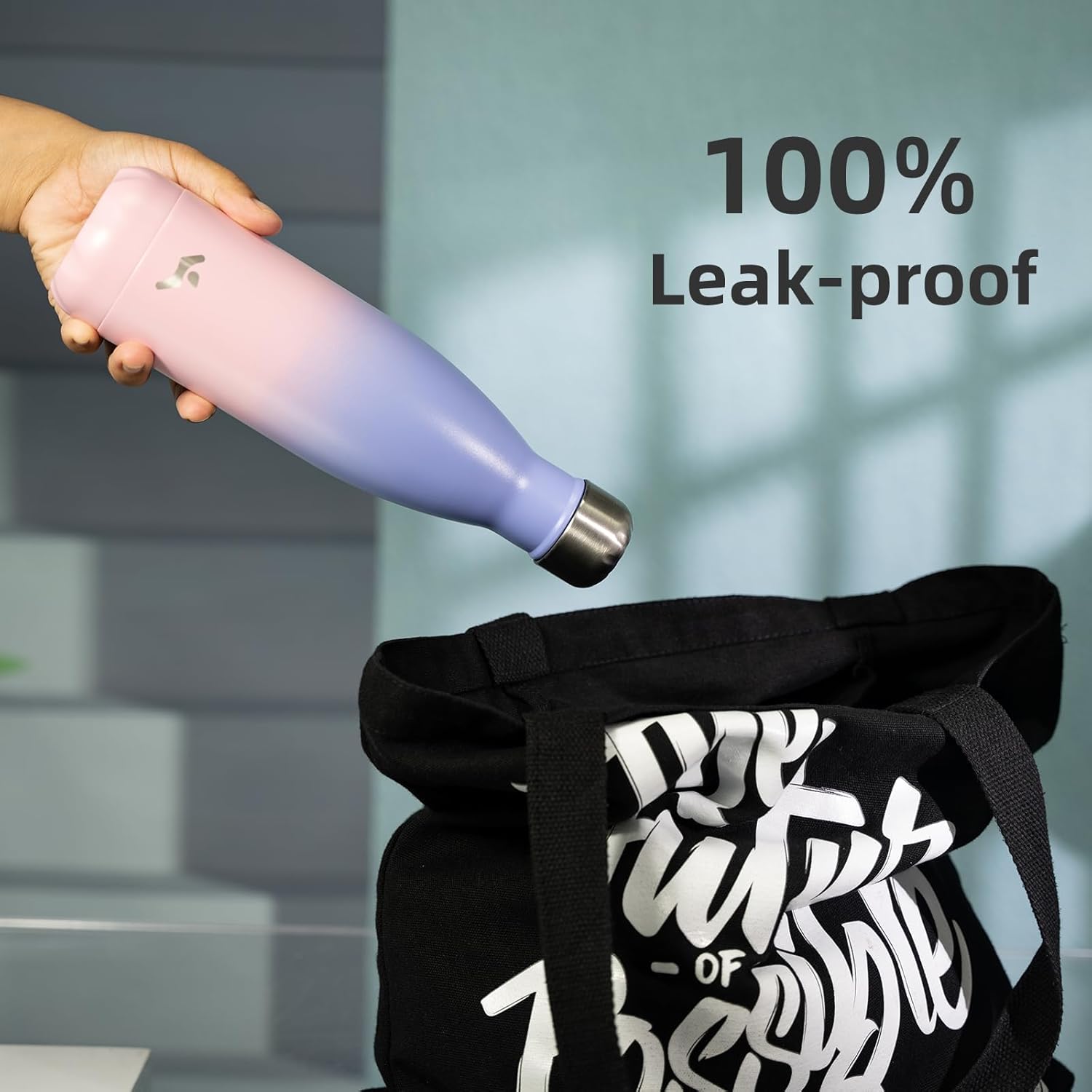 Insulated Water Bottles,12 oz Double Wall Stainless Steel Vacumm Metal Flask for Sports Travel,Pastel Sunset - Image 5