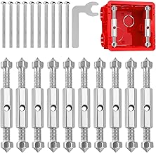 10 Pezzi Riparazione Scatola 503 Tipo Cassetta Elettrica, Riparatore Supporto Asta Elettricista Accessori Strumenti (Digita 86)-argentato