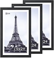 Vista 60 de VCK 8x10 Picture Frames - Black, Wide Border Solid Wood Frame, Display Photo in Horizontal and Vertical, for Home, Office, Gallery, Woodgrain