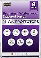 Vista 21 de Utopia Bedding - Funda de almohada impermeable con cremallera, 20 x 26 pulgadas, 2 unidades, estándar, color blanco