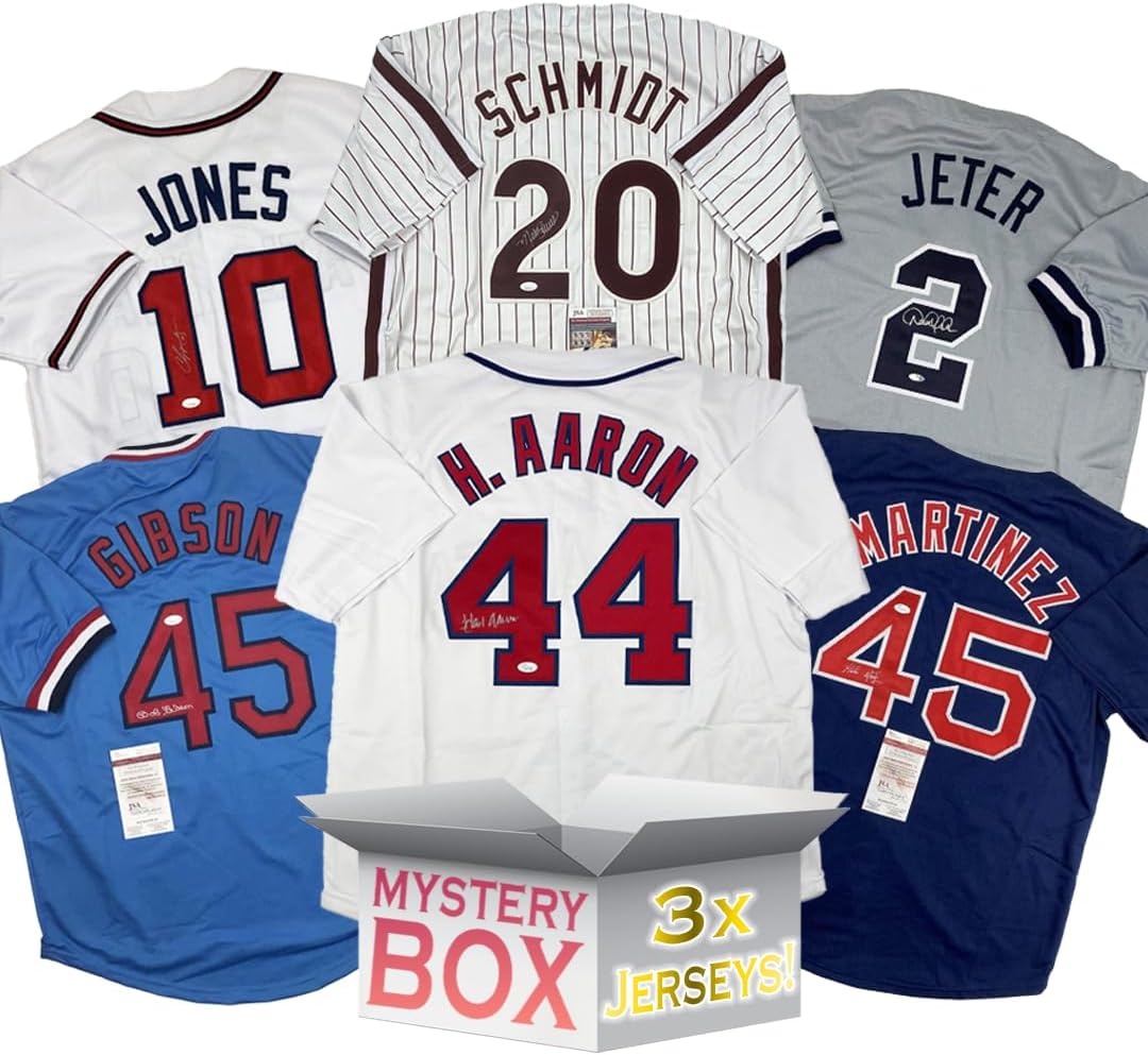 3x Hall of Famers Autographed/Signed Baseball Jerseys Mystery Box with PSA JSA or Beckett COA