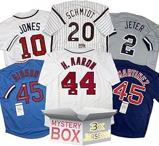3x Hall of Famers Autographed/Signed Baseball Jerseys Mystery Box with PSA JSA or Beckett COA