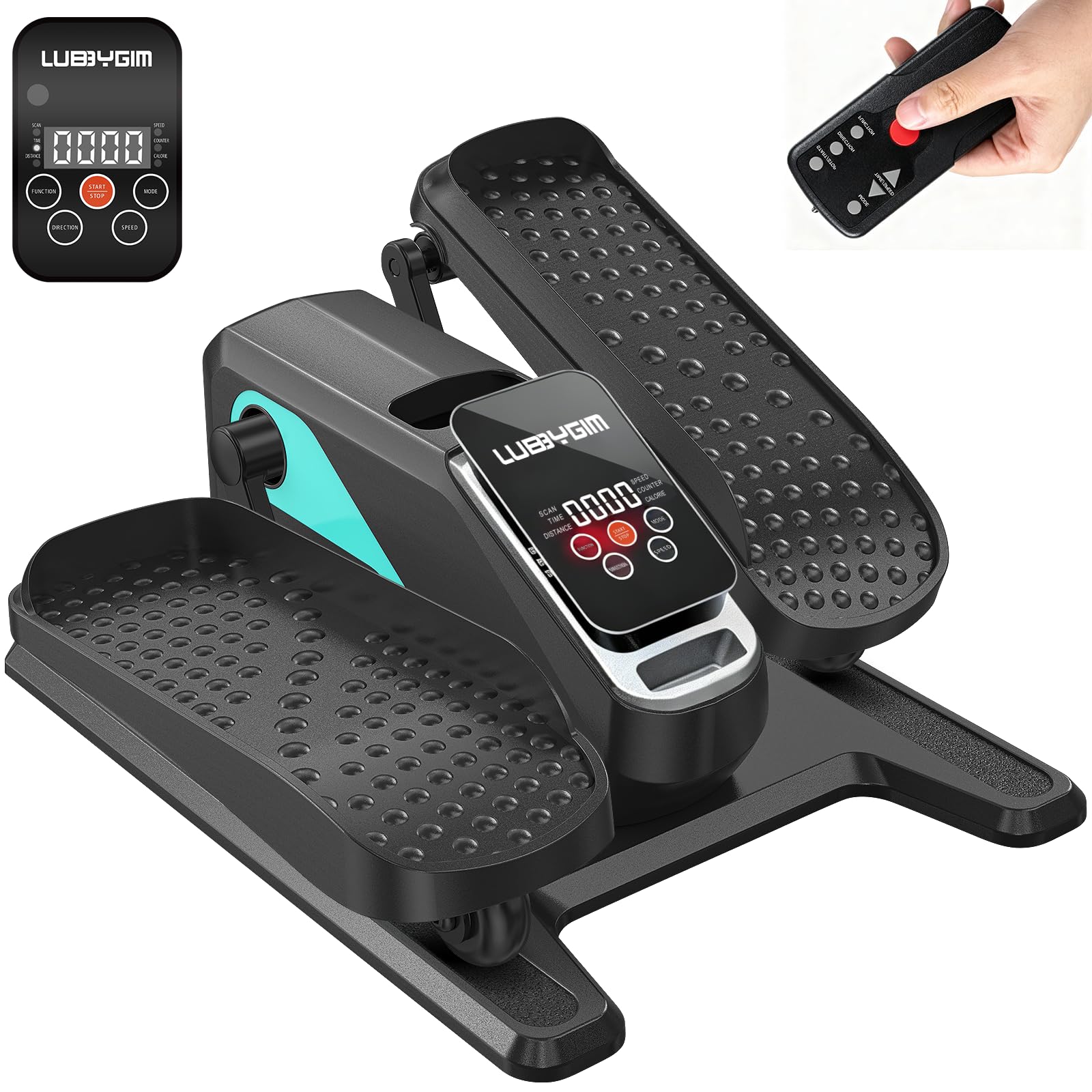 Under Desk Elliptical Machine Quiet Motorized Leg Exerciser with Smart Remote, 12-Speed Manual Programs Auto/3 Auto Programs LCD Display & Bidirectional Motion for Home/Office